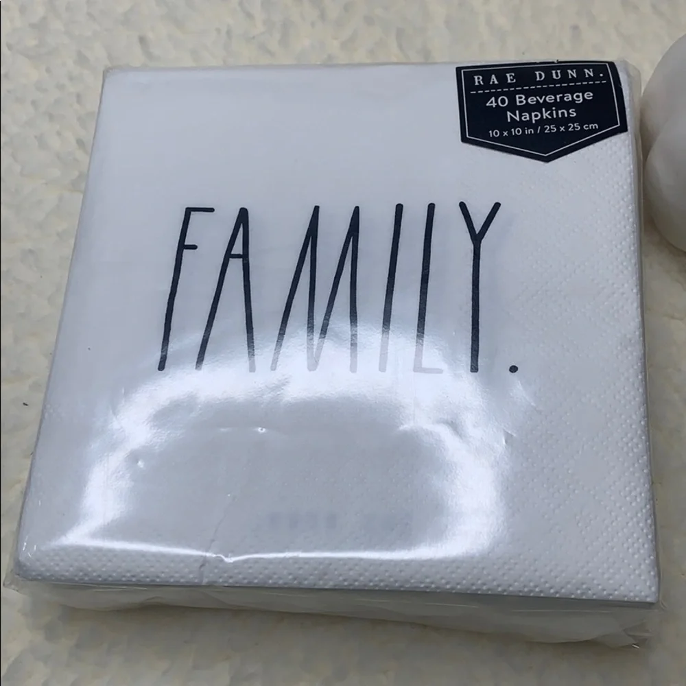 Rae‎ Dunn Family beverage napkins